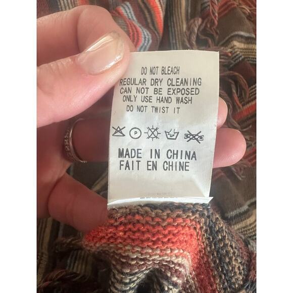 Womens Open Front Knit Sweater / Fall / Fringe / Flowy - Picture 5 of 6